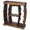 Vintiquewise Decorative Wooden 8 Bottle Rustic Wine Rack with Glasses Holder QI003606 - alternate 4